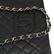 Chanel Black Caviar Petite Timeless Tote PTT Chain Handbag