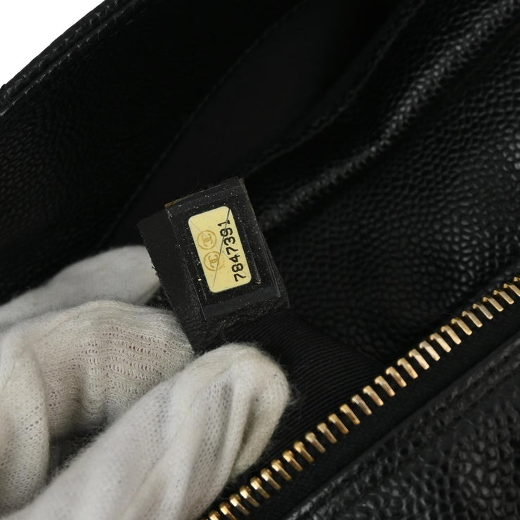 Chanel Black Caviar Petite Timeless Tote PTT Chain Handbag