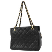 Chanel Black Caviar Petite Timeless Tote PTT Chain Handbag