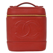 Chanel Red Caviar Timeless Vanity Handbag