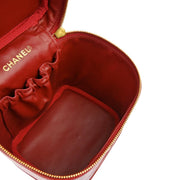 Chanel Red Caviar Timeless Vanity Handbag