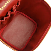 Chanel Red Caviar Timeless Vanity Handbag