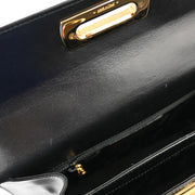 Salvatore Ferragamo Black Gancini 2way Shoulder Handbag