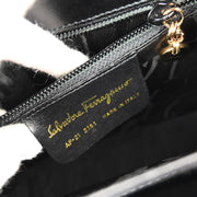 Salvatore Ferragamo Black Gancini 2way Shoulder Handbag