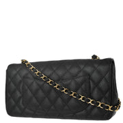 Chanel 2009-2010 Black Caviar East West Shoulder Bag