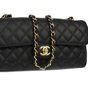 Chanel Black Caviar East West Shoulder Bag