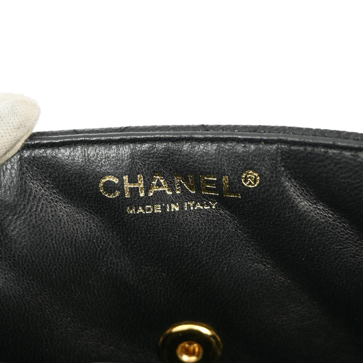 Chanel 2009-2010 Black Caviar East West Shoulder Bag