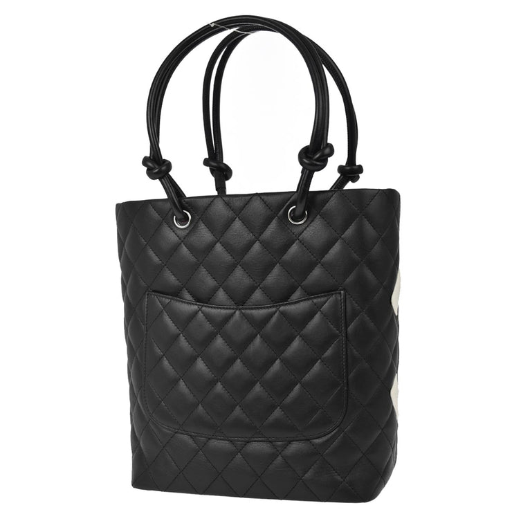 Chanel Black Calfskin Cambon Ligne Tote Handbag