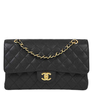 Chanel Black Caviar Medium Classic Double Flap Shoulder Bag