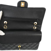 Chanel Black Caviar Medium Classic Double Flap Shoulder Bag