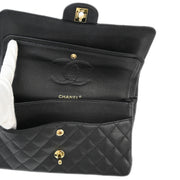 Chanel Black Caviar Medium Classic Double Flap Shoulder Bag