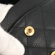 Chanel Black Caviar Medium Classic Double Flap Shoulder Bag