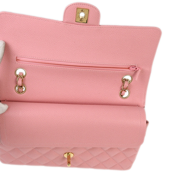 Chanel Pink Caviar Medium Classic Double Flap Shoulder Bag