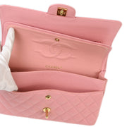 Chanel Pink Caviar Medium Classic Double Flap Shoulder Bag