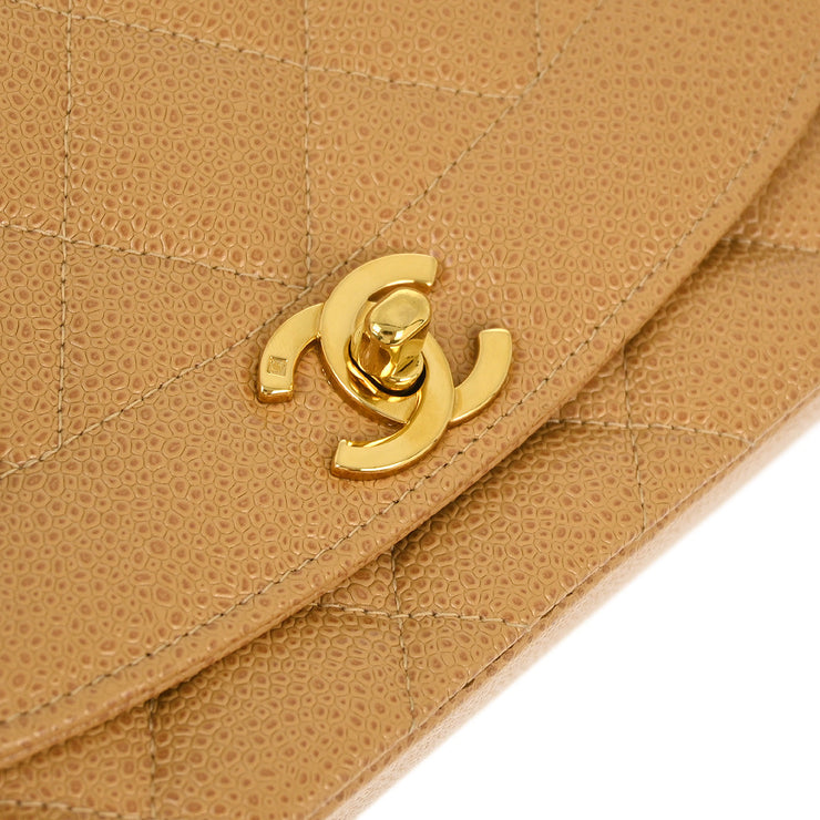 Chanel Beige Caviar Medium Diana Shoulder Bag