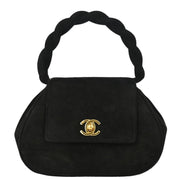 Chanel 1996-1997 Black Suede Handbag