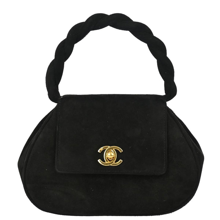 Chanel Black Suede Handbag