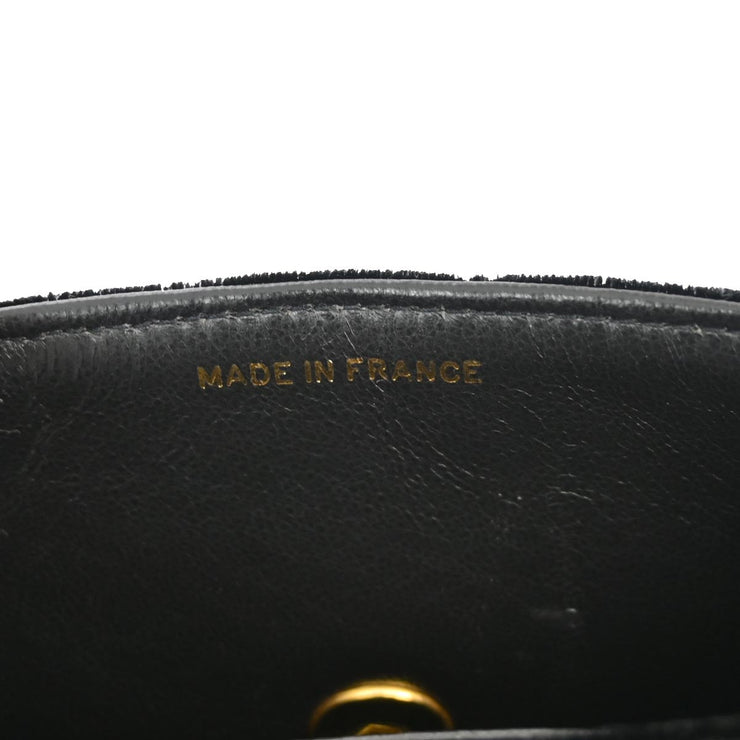 Chanel Black Velvet Mini Square Handbag