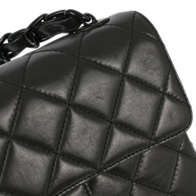 Chanel Black Lambskin Single Flap Shoulder Bag