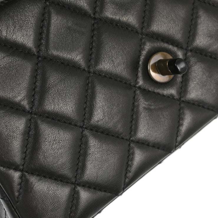 Chanel Black Lambskin Single Flap Shoulder Bag