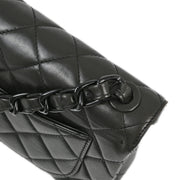 Chanel Black Lambskin Single Flap Shoulder Bag