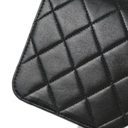 Chanel Black Lambskin Turnlock Mini Full Flap Shoulder Bag