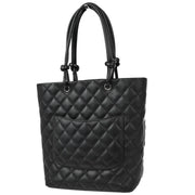 Chanel Black Calfskin Cambon Ligne Tote Handbag