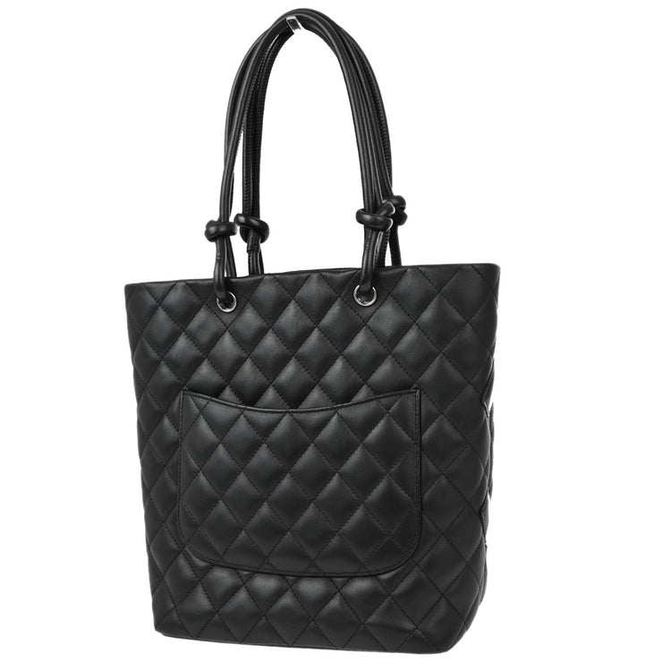 Chanel 2008-2009 Black Calfskin Cambon Ligne Tote Handbag