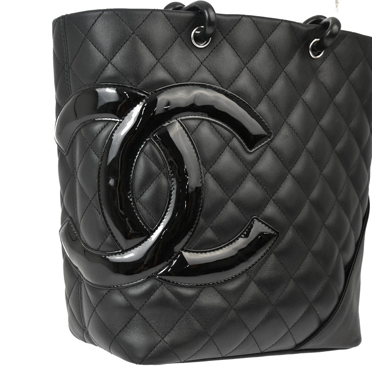 Chanel Black Calfskin Cambon Ligne Tote Handbag