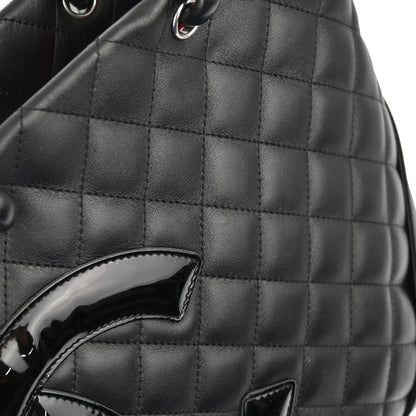 Chanel 2008-2009 Black Calfskin Cambon Ligne Tote Handbag