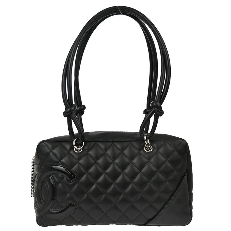 Chanel Black Calfskin Cambon Ligne Bowling Bag