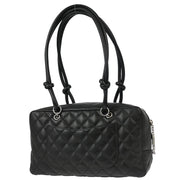 Chanel Black Calfskin Cambon Ligne Bowling Bag