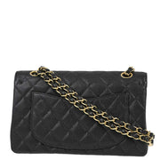 Chanel Black Caviar Small Classic Double Flap Shoulder Bag