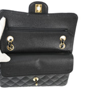 Chanel Black Caviar Small Classic Double Flap Shoulder Bag