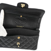 Chanel Black Caviar Small Classic Double Flap Shoulder Bag