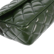 Chanel Green Lambskin East West Shoulder Bag