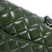 Chanel Green Lambskin East West Shoulder Bag