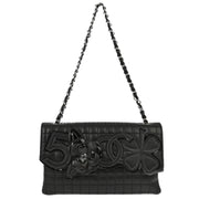 Chanel Black Calfskin Choco Bar Chain Handbag