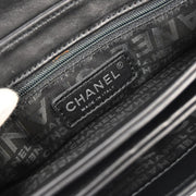 Chanel 2005-2006 Black Calfskin Choco Bar Chain Handbag