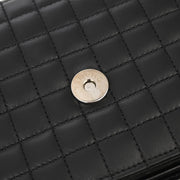 Chanel 2005-2006 Black Calfskin Choco Bar Chain Handbag