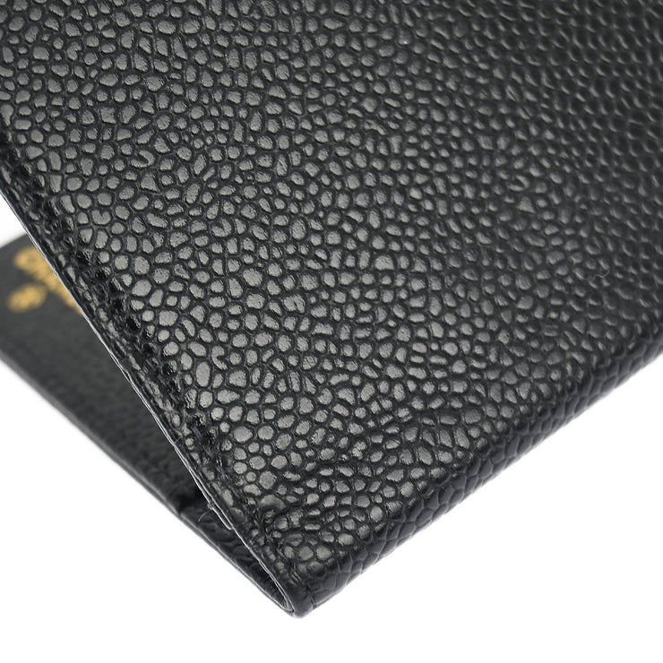 Chanel Black Caviar Note Book Cover Small Good