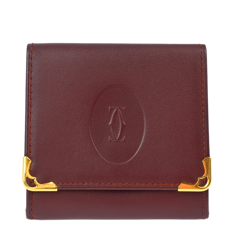 Cartier Coin Purse Wallet Bordeaux