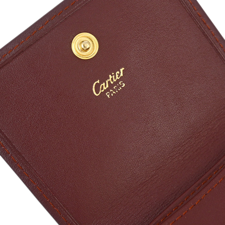 Cartier Coin Purse Wallet Bordeaux