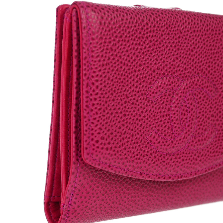 Chanel Pink Caviar Bifold Wallet