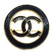 Chanel Brooch Pin Black 93C