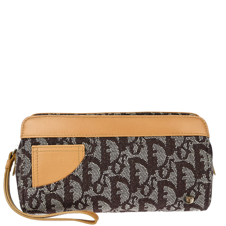 Christian Dior Brown Trotter Clutch Pouch Bag