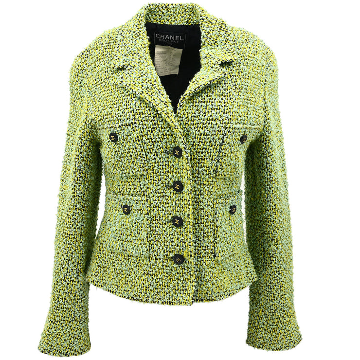 Chanel 1994 Single Breasted Jacket Light Green #40