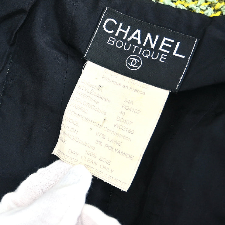 Chanel 1994 Single Breasted Jacket Light Green #40