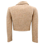 Chanel Single Breasted Jacket Beige 01A #38