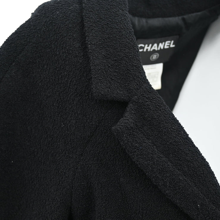 Chanel Single Breasted Jacket Black 07P #42